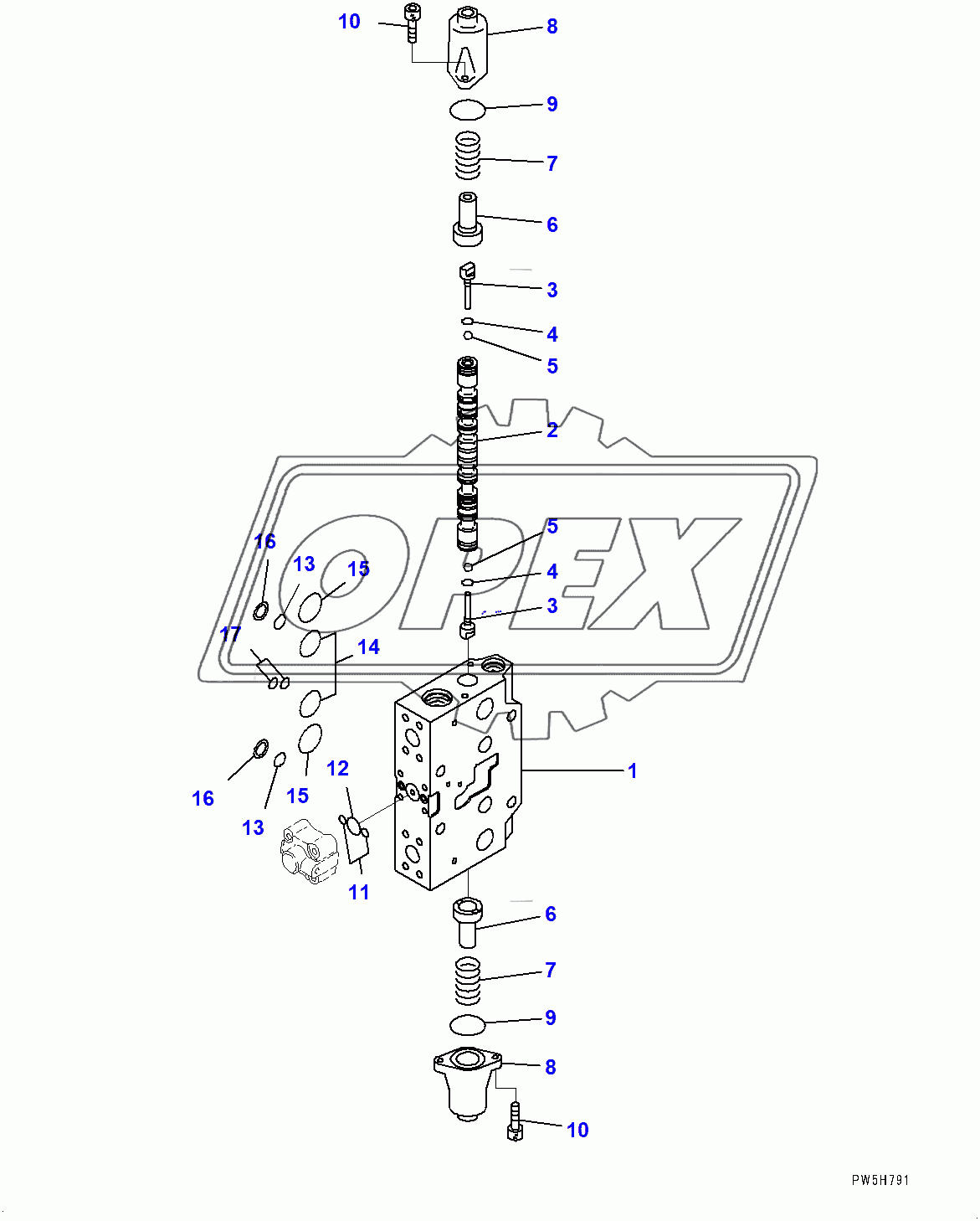  Control Valve, Service Valve (1/3) (400001-)