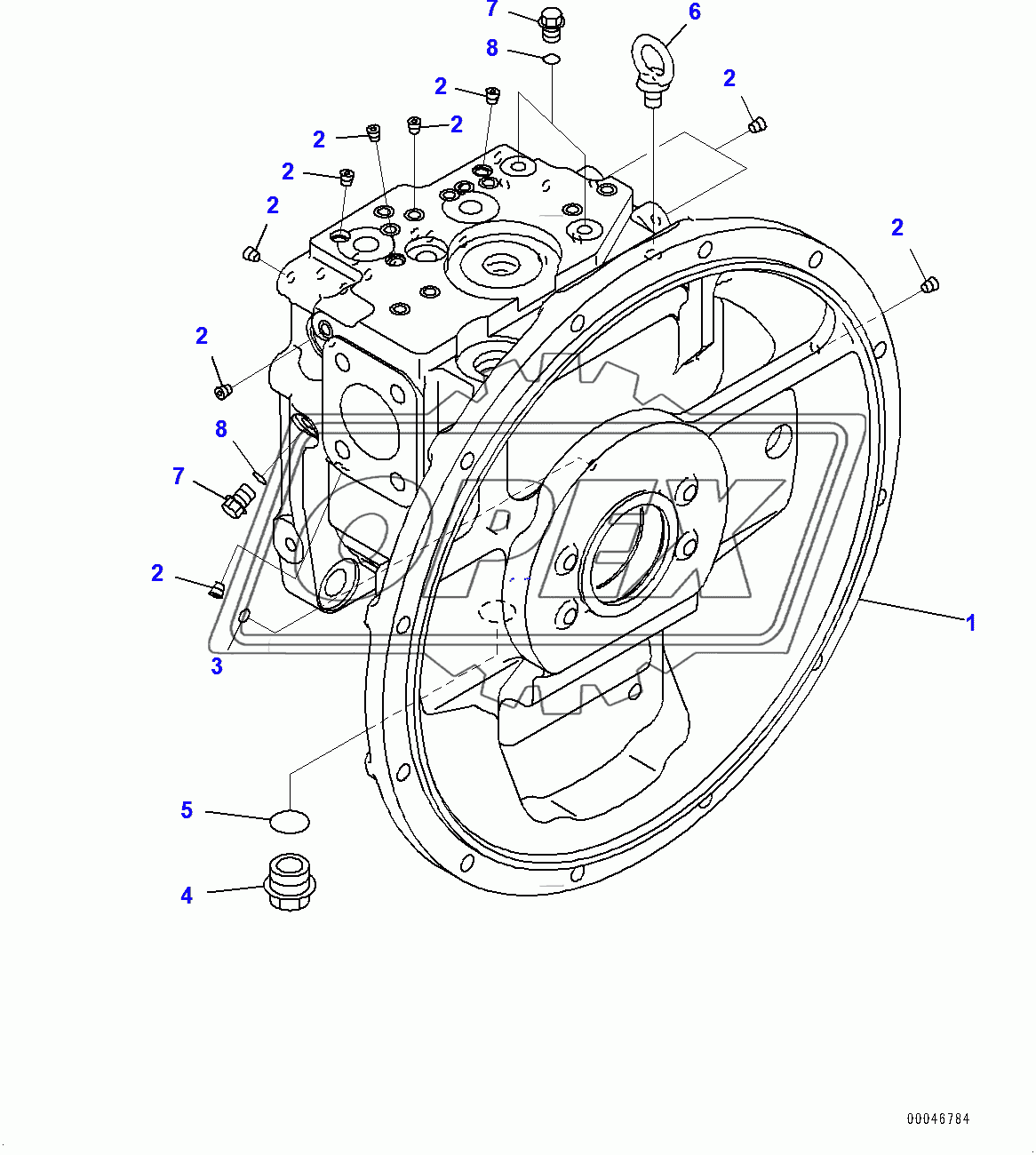  Piston Pump, Inner Parts (1/11) (400001-400014)