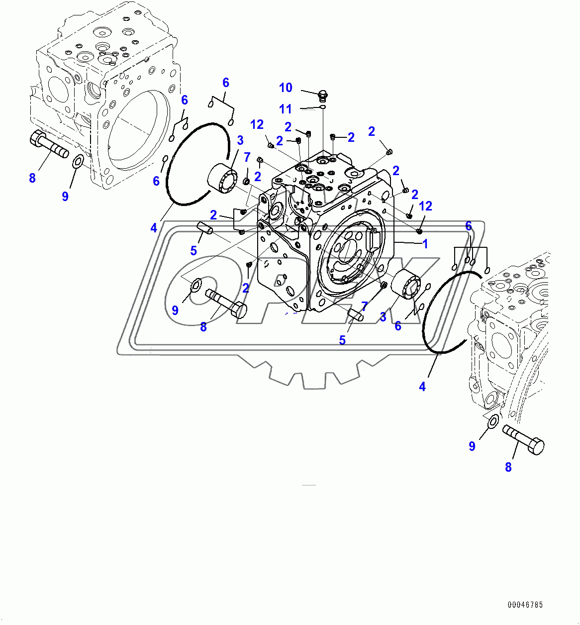  Piston Pump, Inner Parts (2/11) (400001-400014)