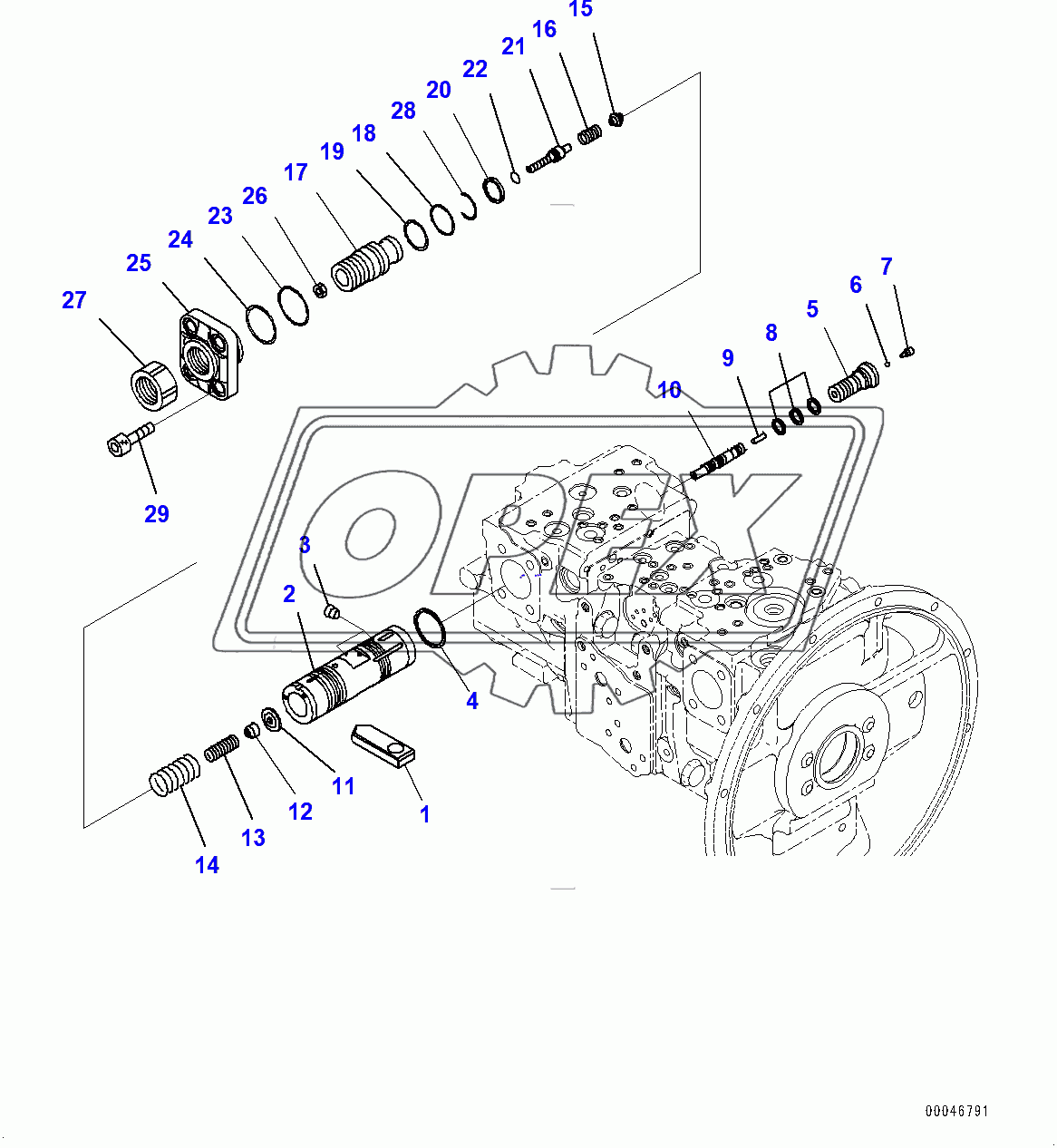  Piston Pump, Inner Parts (8/11) (400001-400014)