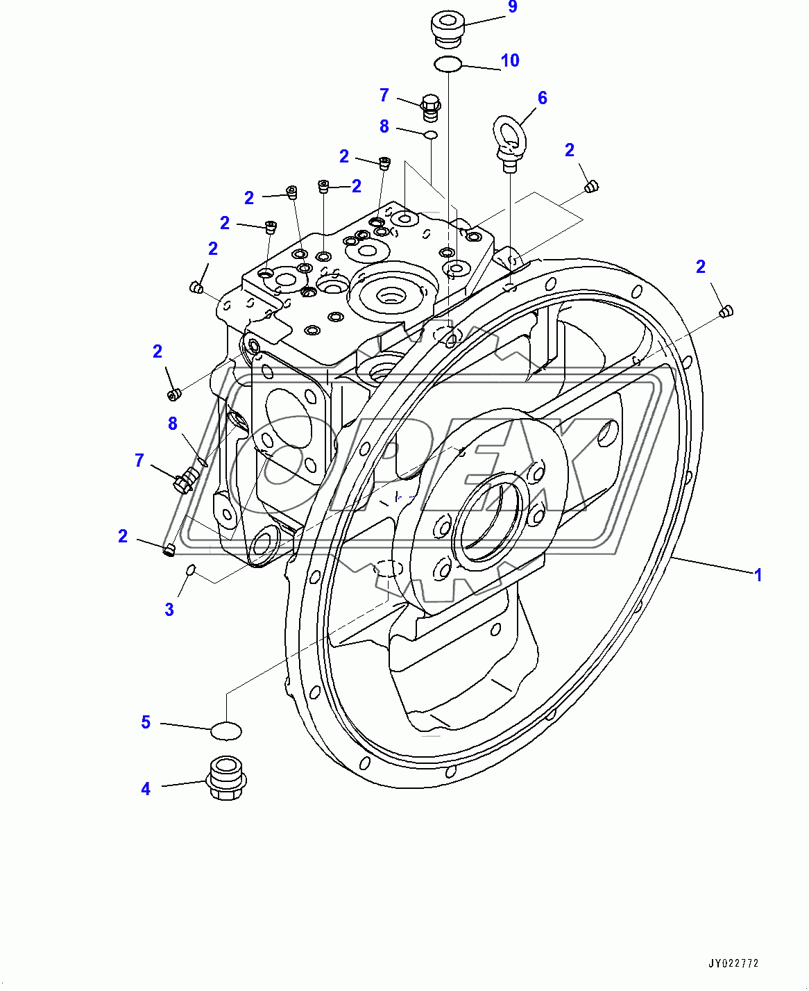  Piston Pump, Inner Parts (1/11) (400015-)