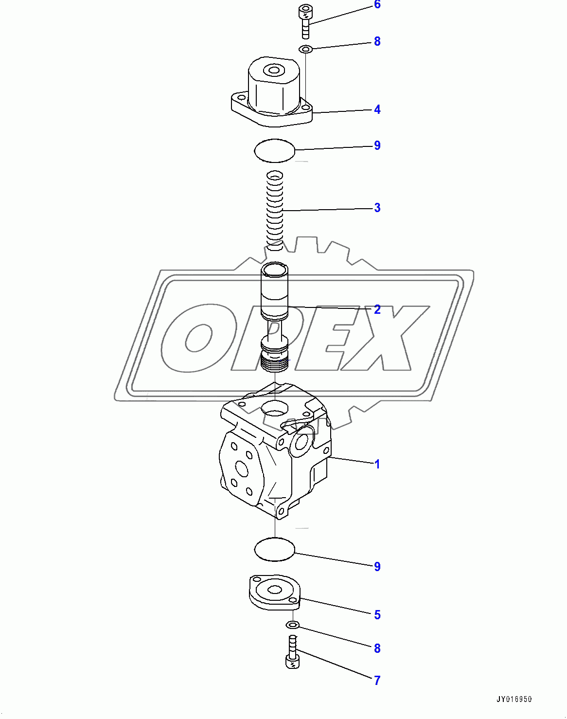  Actuator Piping, Control Pattern Change Over Valve (400001-) 1