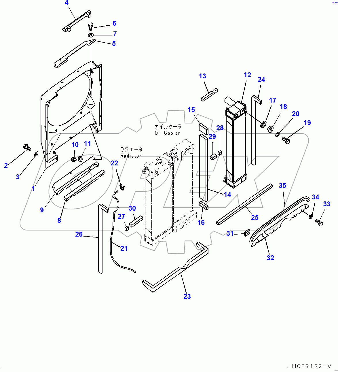  Cooling System, Aftercooler and Shroud (400001-)