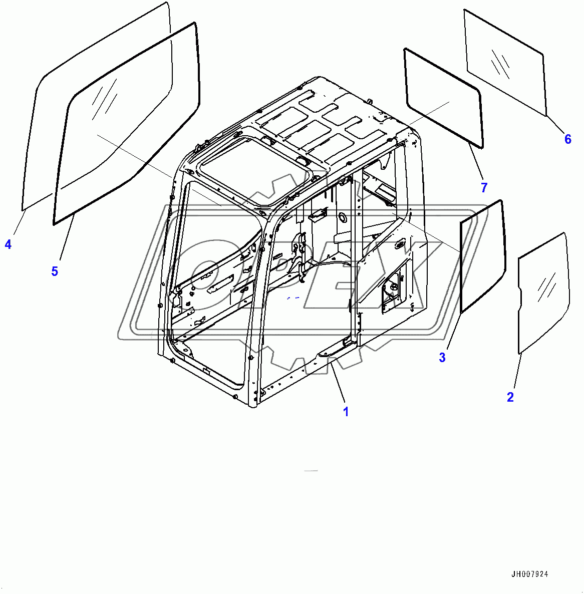  Cab, Cab Body and Window (400002-)