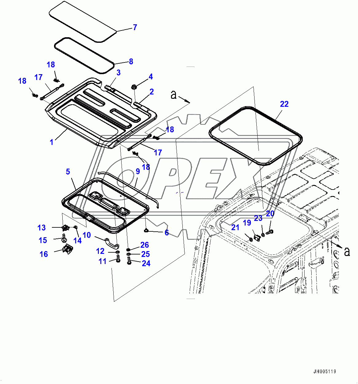  Cab, Roof Ventilator (400002-)