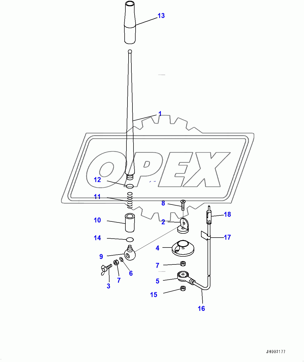  Cab, Rubber Antenna (400001-)