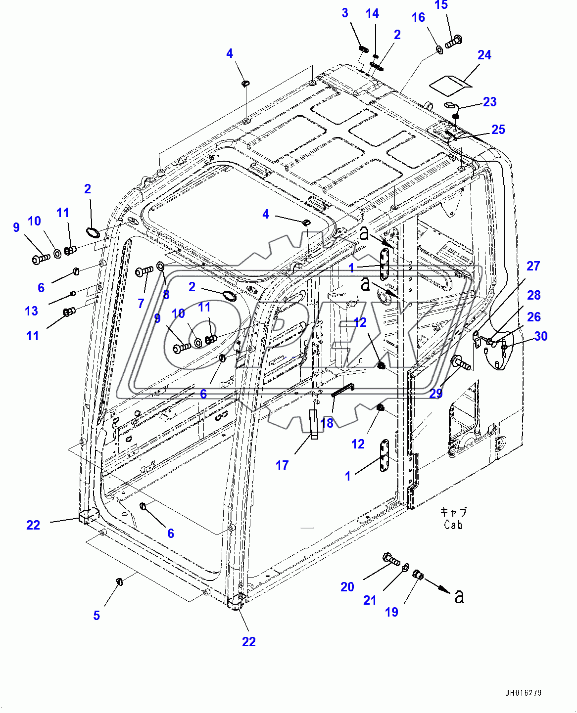  Cab, KOMTRAX Antenna (400505-)