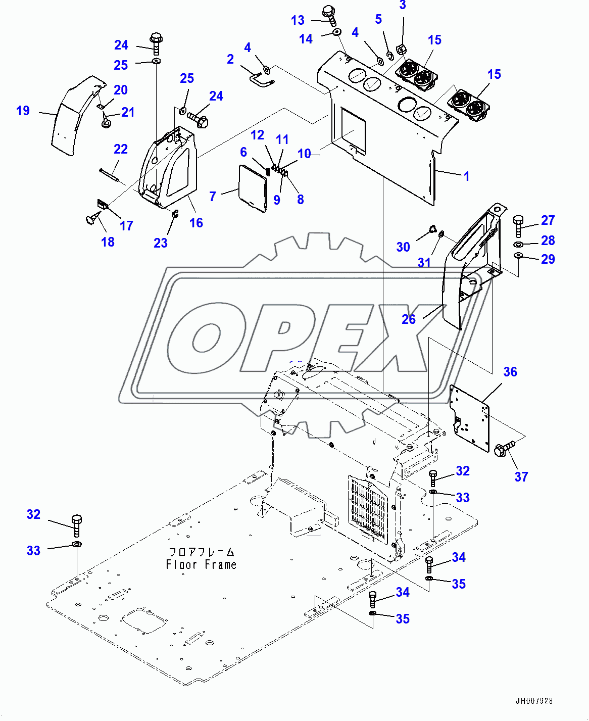  Cab, Cab In Parts, Rear Cover (400002-)