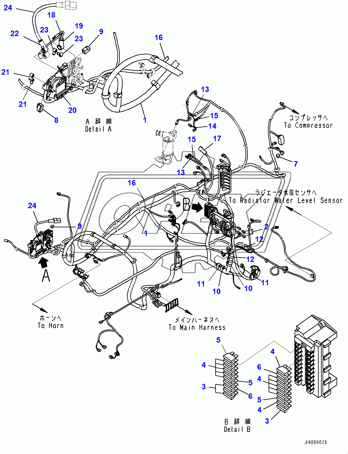  Cab, Floor, Wiring Harness (400002-)