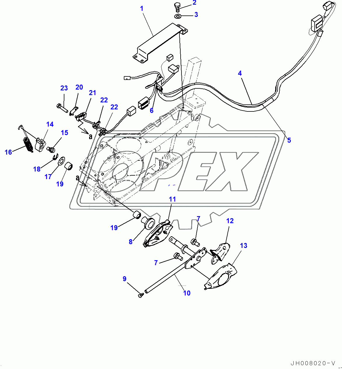  Cab, Floor, PPC Lock Lever (400002-)