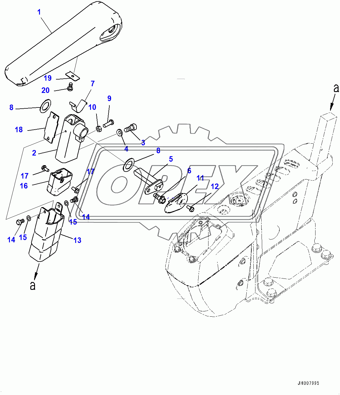  Cab, Floor, Armrest, R.H. (400002-)