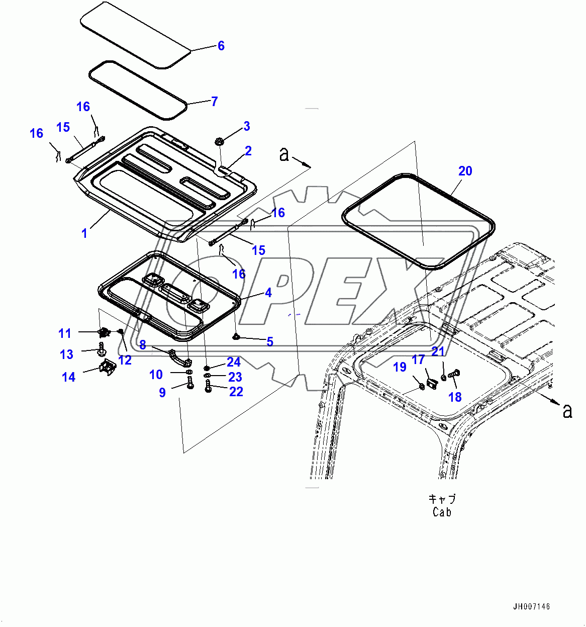  Cab, Roof Ventilator (400001-400001)