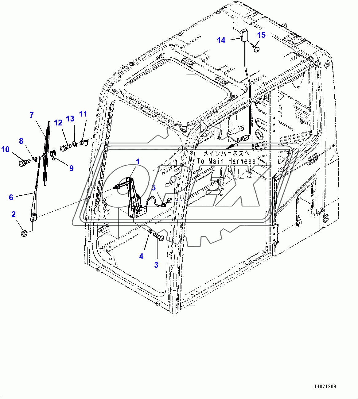  Cab, Wiper and Room Lamp (400001-400001)