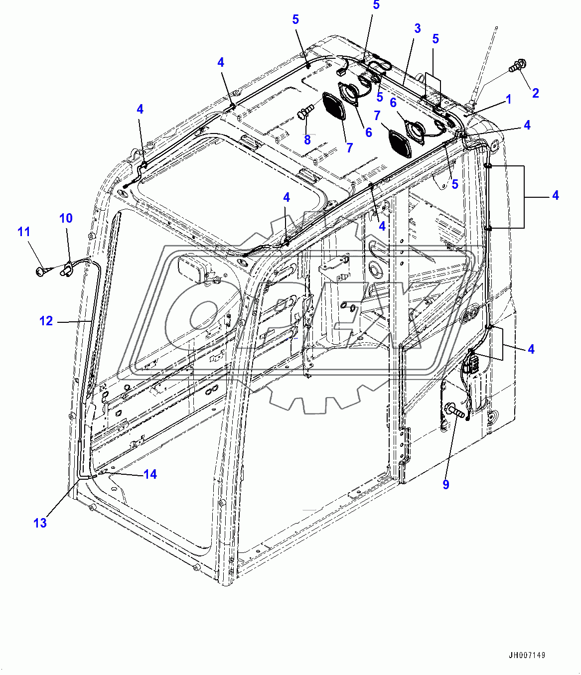  Cab, Speaker and Window Washer (400001-400001)