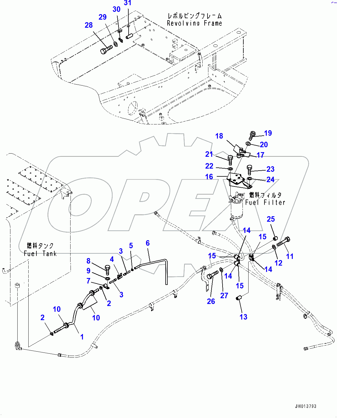  Fuel Piping, Drain Piping (400015-)