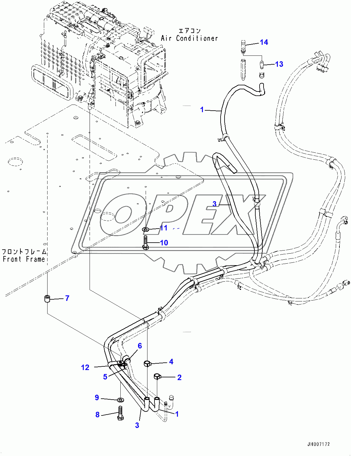  Cab, Floor, Heater Piping (400001-400001)