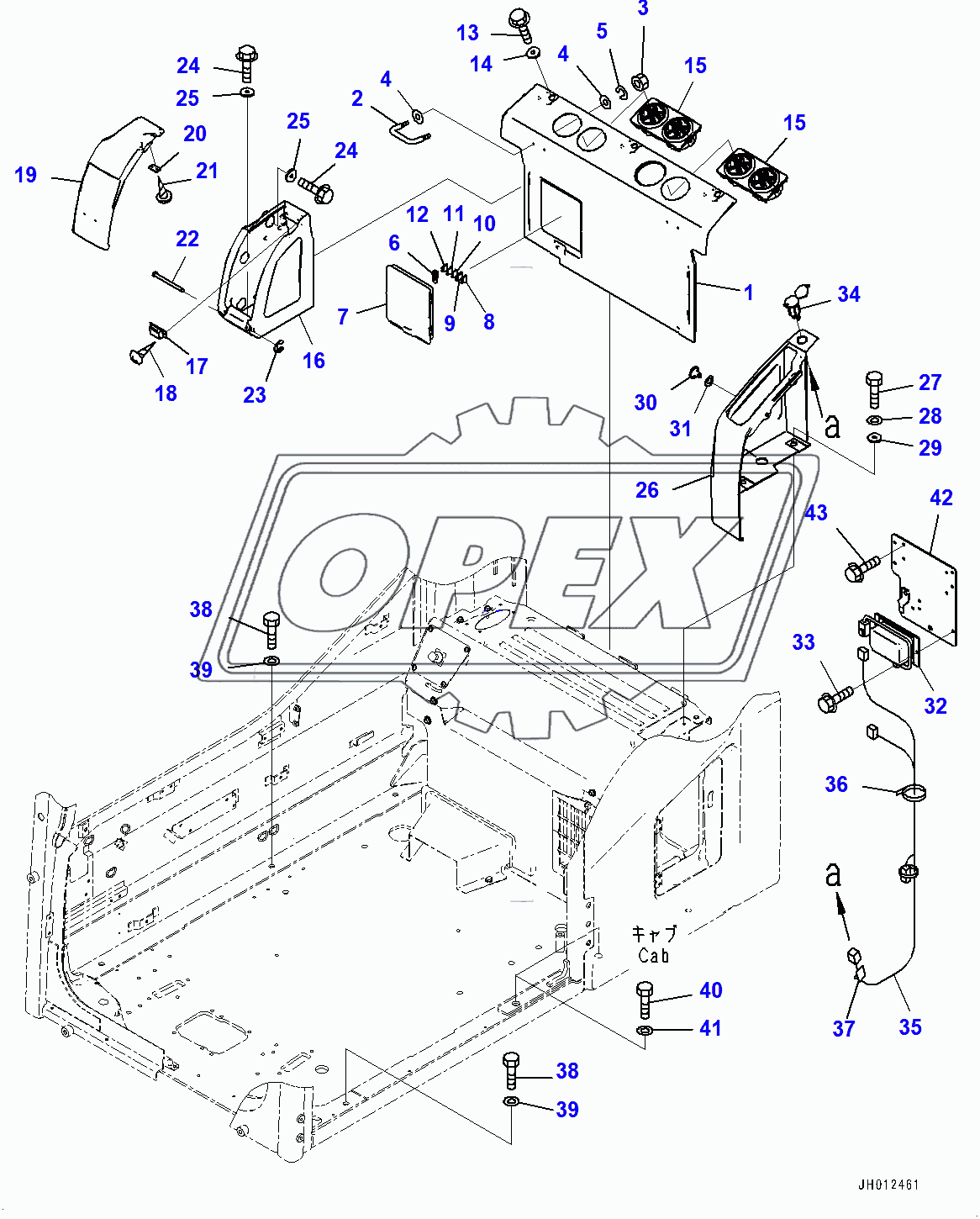  Cab, Cab In Parts, Rear Cover, With 12V Converter (400001-)