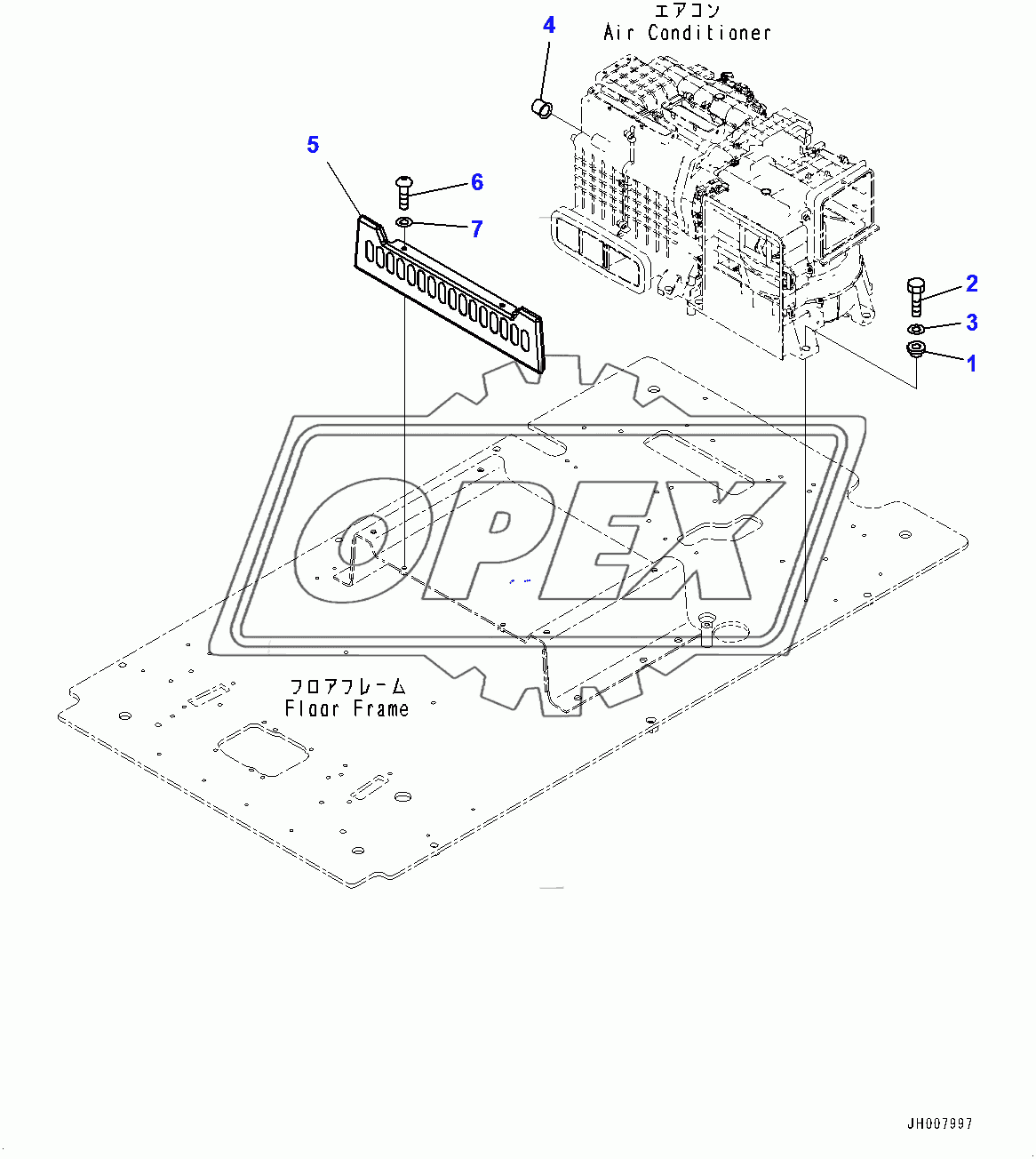  Cab, Air Conditioner Unit Mounting (400001-)