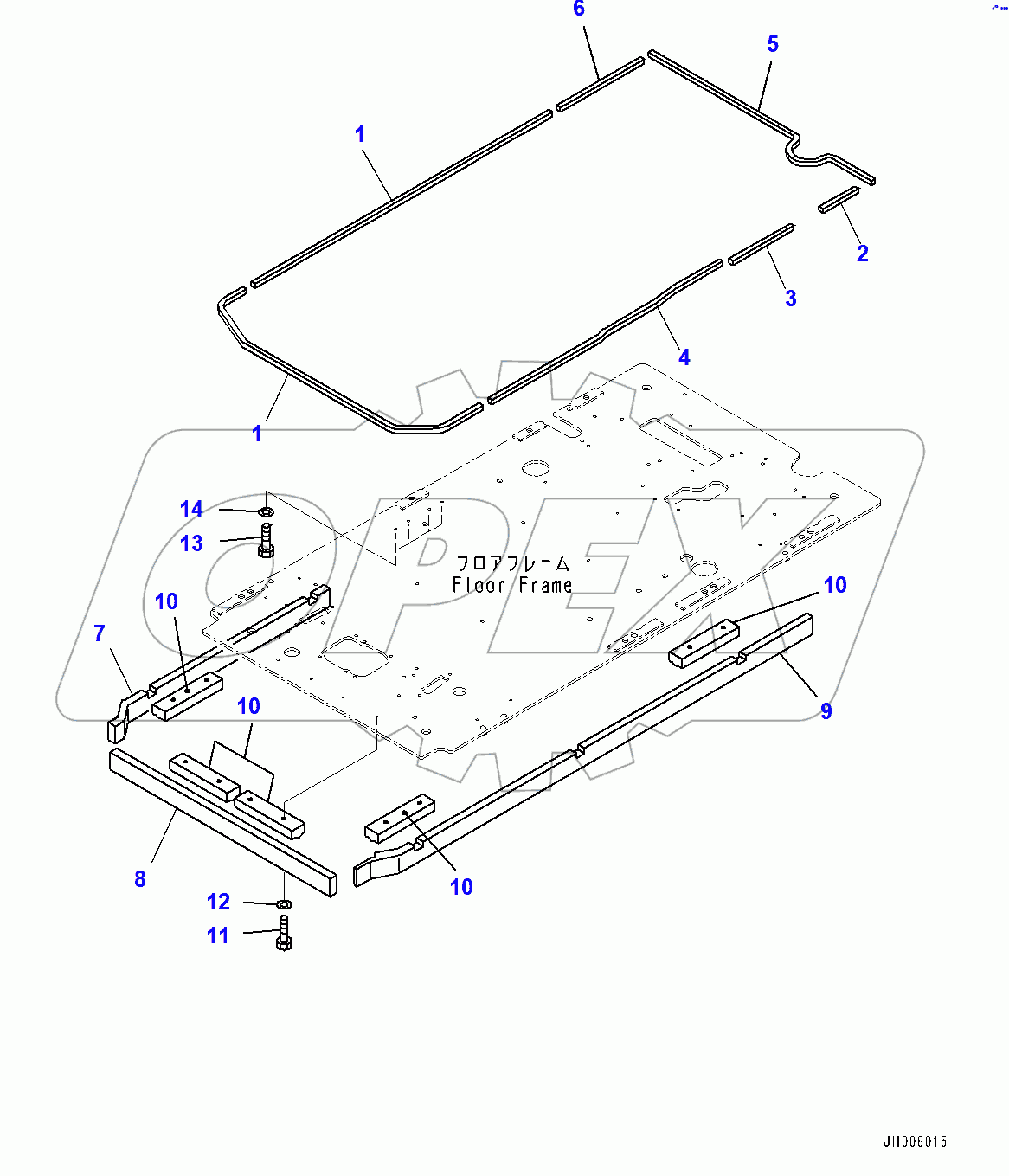  Cab, Floor, Seal (400001-)