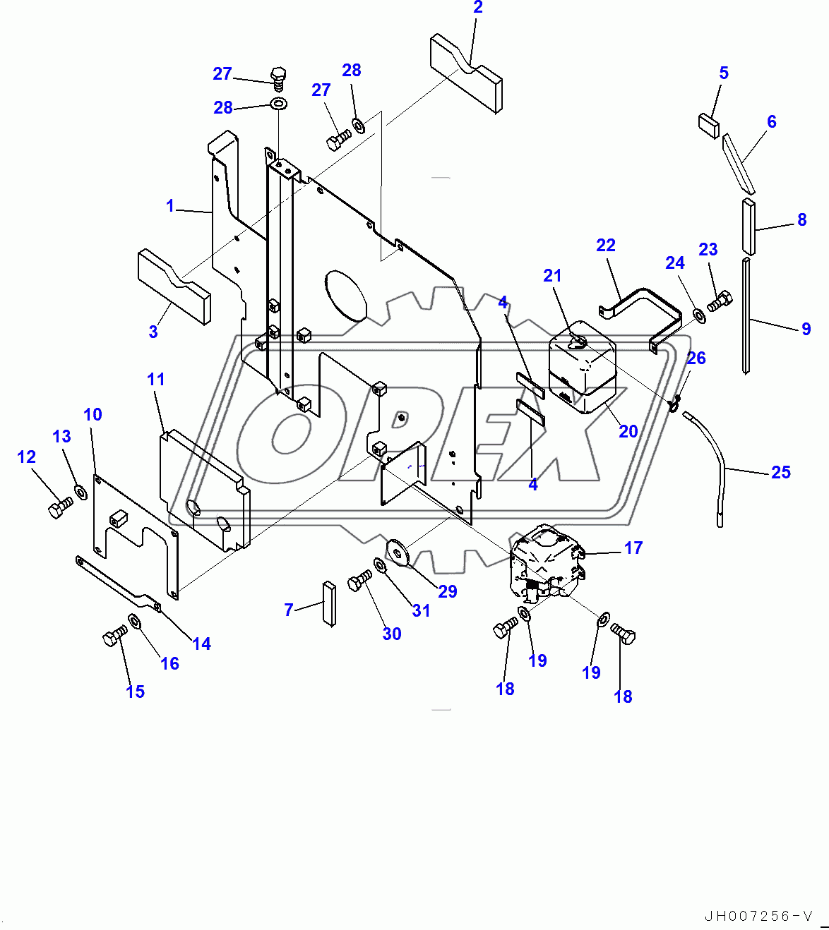  Partition, Window Washer Tank (1/2) (400001-) 1