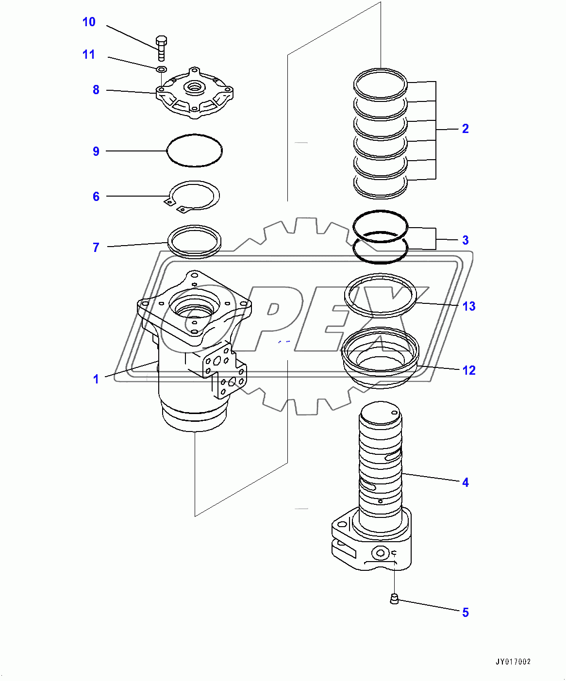  Swivel Joint, Inner Parts (400001-400083)