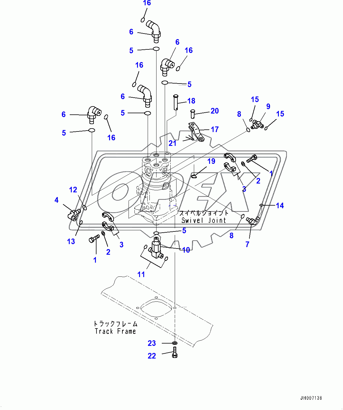  Swivel Joint, Connecting Parts (400001-)
