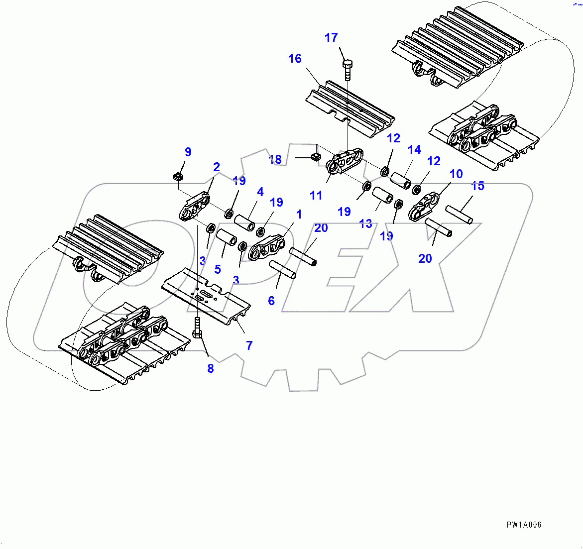  Track Shoe Assembly (400001-)