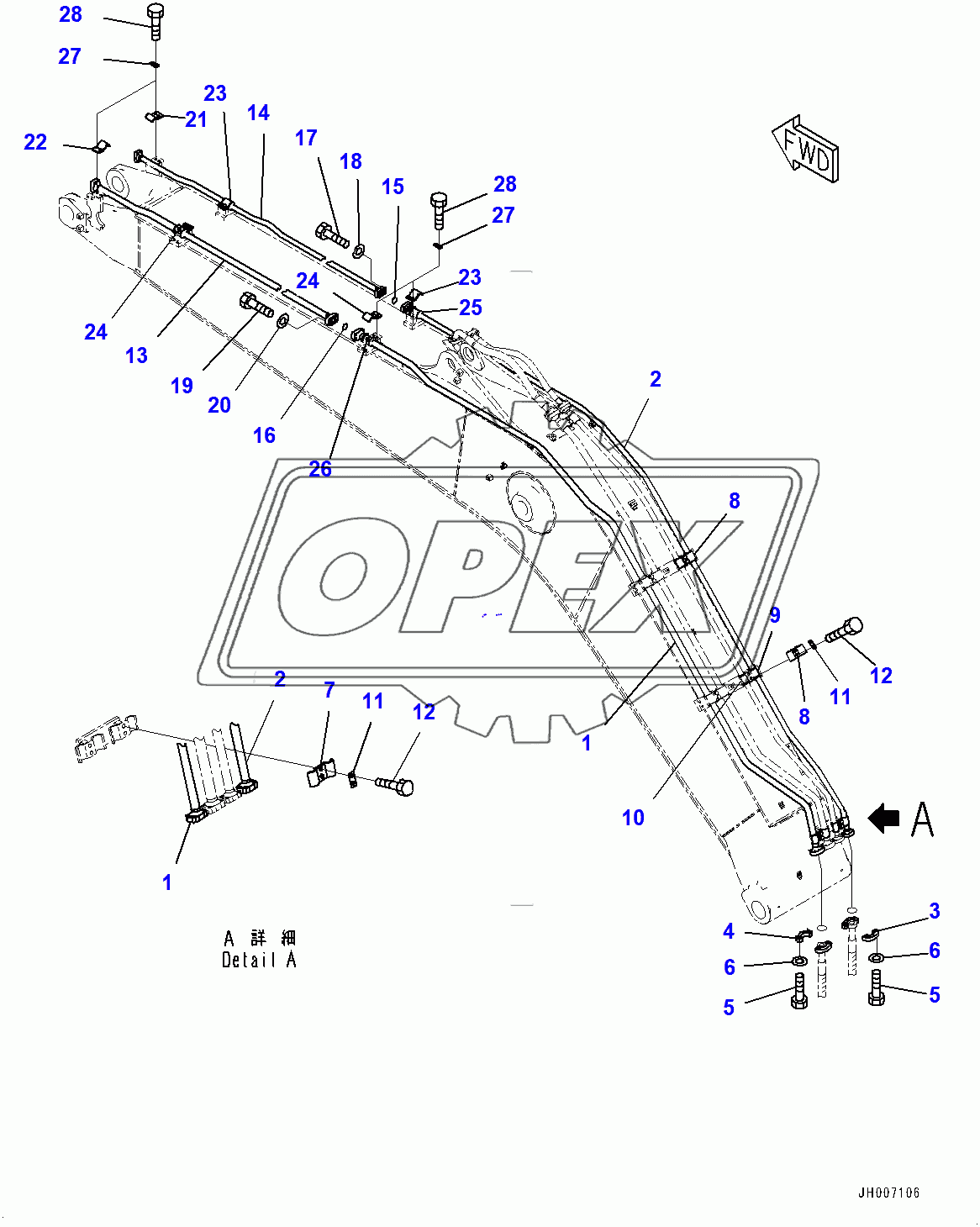  Boom, Bucket Cylinder Piping (400001-) 1