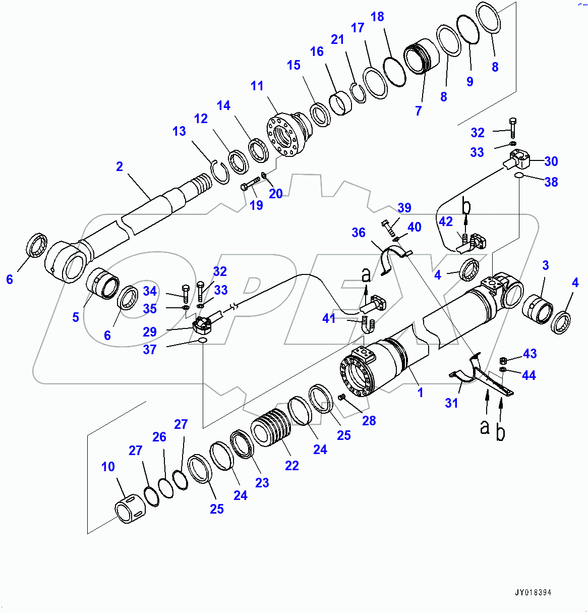  Boom Cylinder, R.H. (400001-)