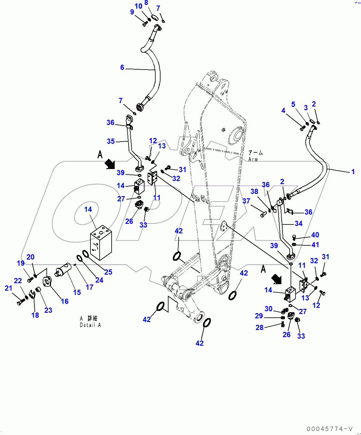  Arm, Additional Piping (400001-)