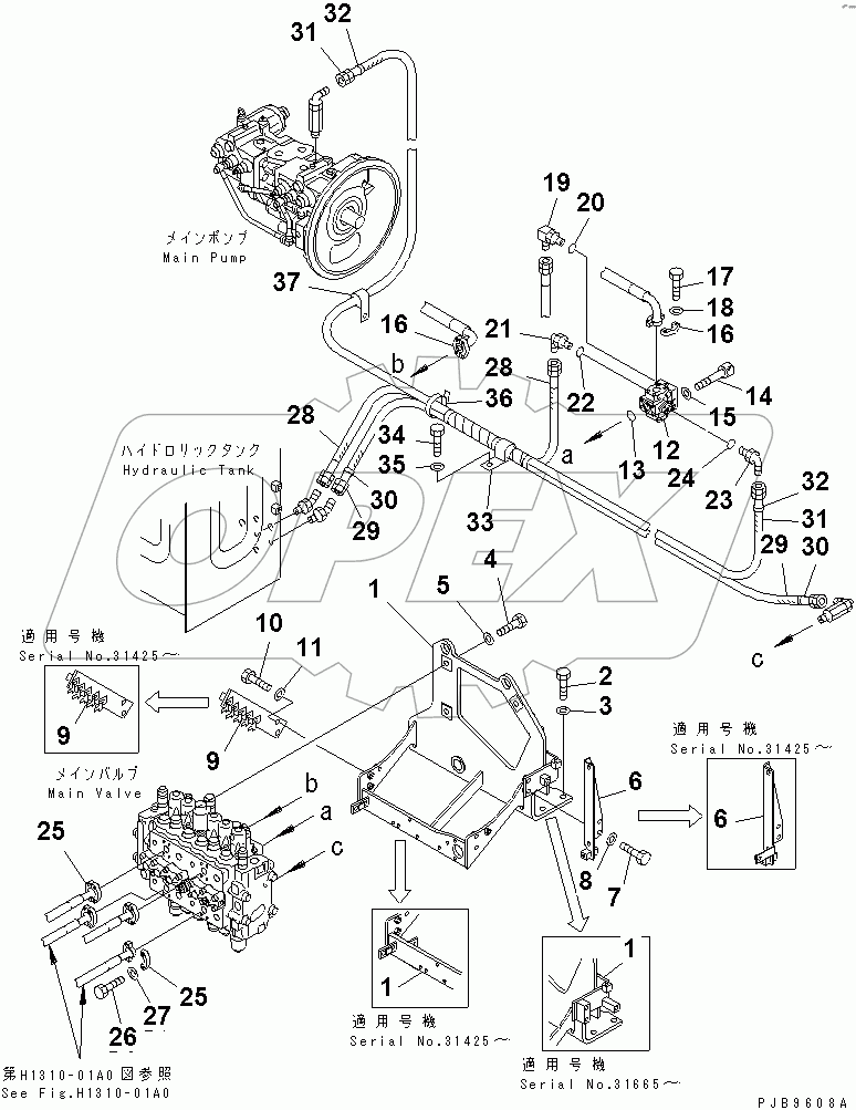  MAIN VALVE (VALVE BRACKET)(#30980-)