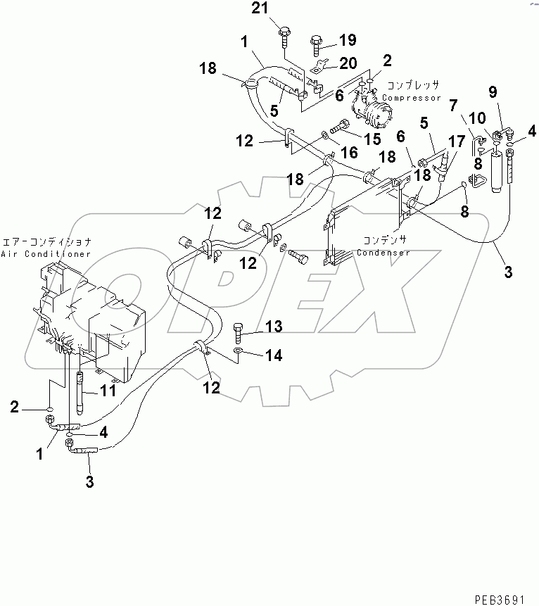  AIR CONDITIONER (COOLING LINE)(#30690-30979)