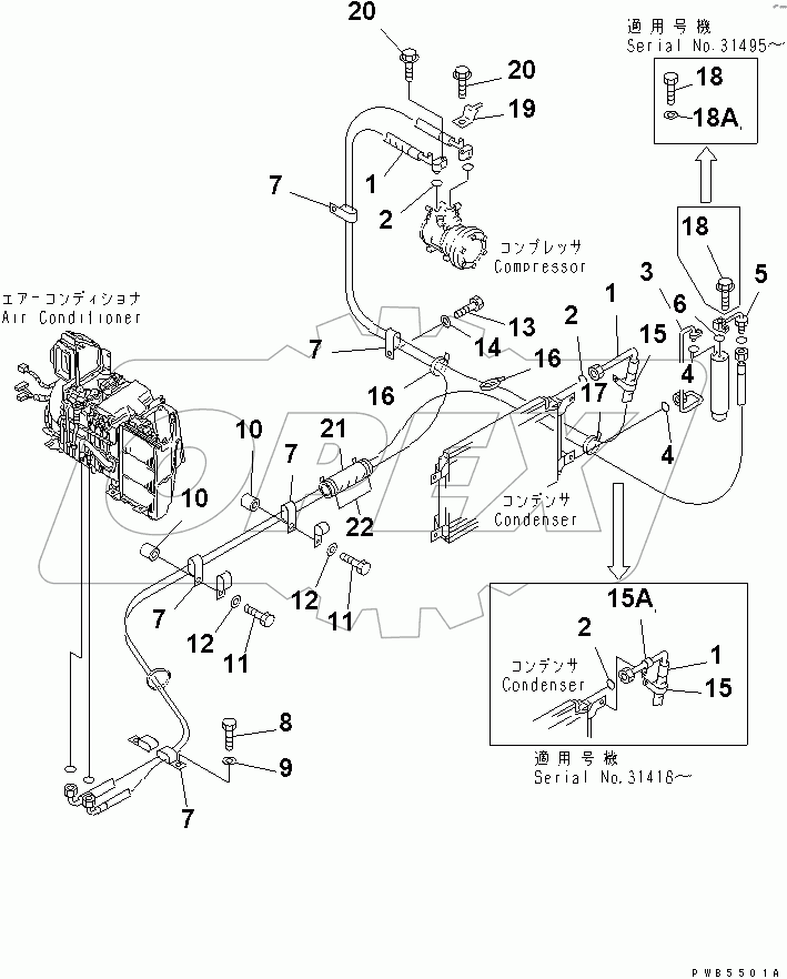  AIR CONDITIONER (COOLING LINE)(#30980-)