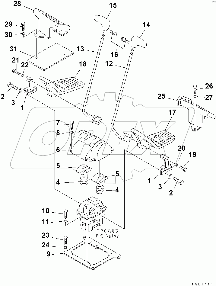  TRAVEL LEVER(#30916-30979)