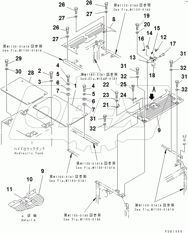  COVER (MACHINE CAB) (UPPER)(#30500-30979)