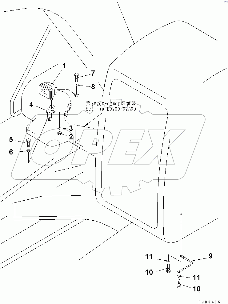  WIRING (WORKING LAMP FRONT)(#30980-)
