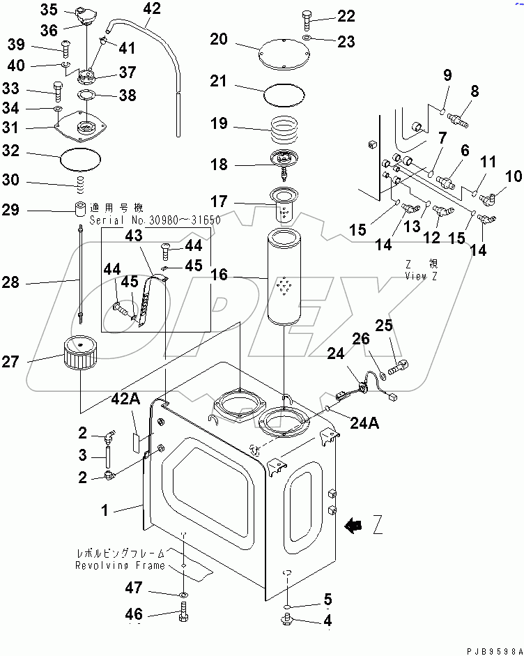  HYDRAULIC TANK (WITH SENSOR)(#30980-)
