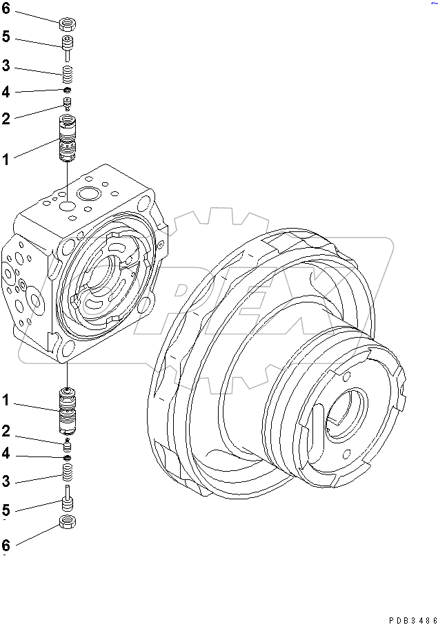  TRAVEL MOTOR (3/3)(#30690-)