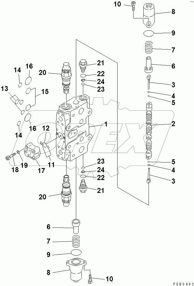  SERVICE VALVE (1/2)(#30500-)