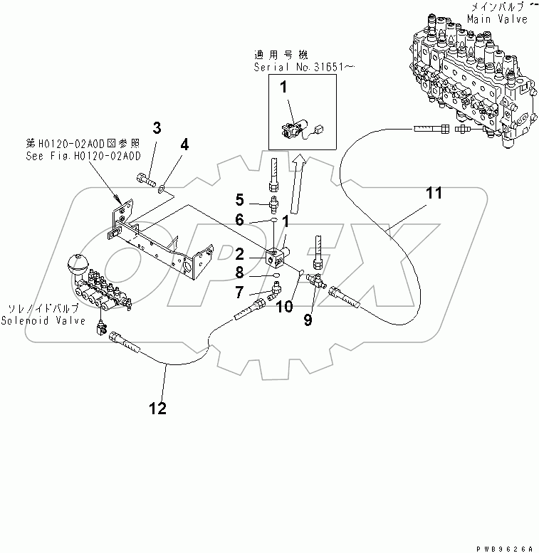  SOLENOID VALVE (SWING STROKE VALVE)(#31425-)