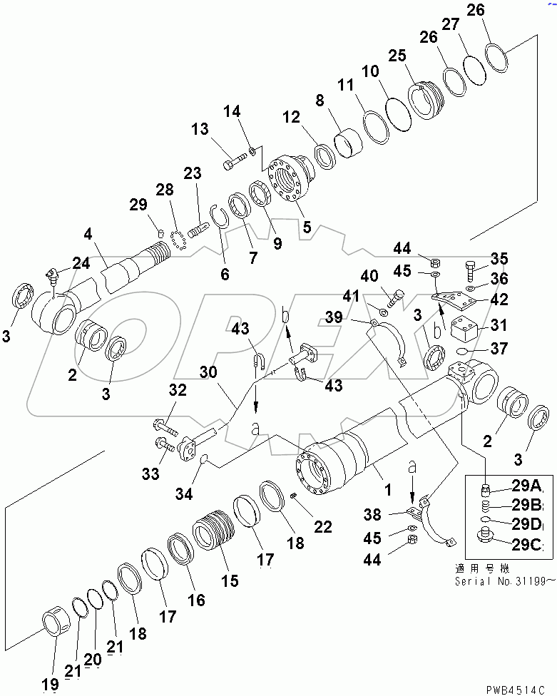  ARM CYLINDER(#30980-)