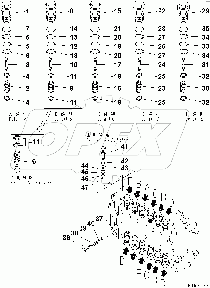  MAIN VALVE (6/11)(#30500-30915)