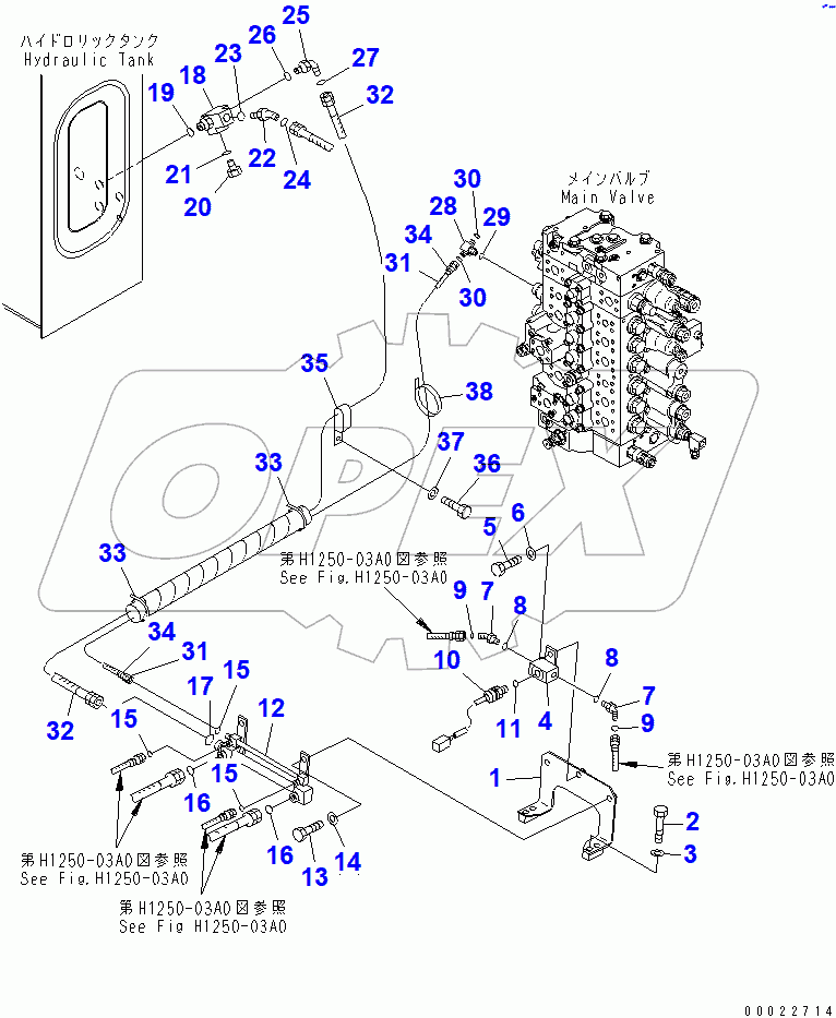  BURST VALVE PIPING (BOOM) (CHASSIS SIDE)