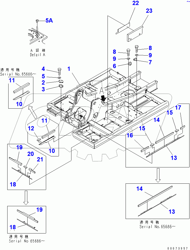  REVOLVING FRAME (COVER AND BRACKET)(#65001-)