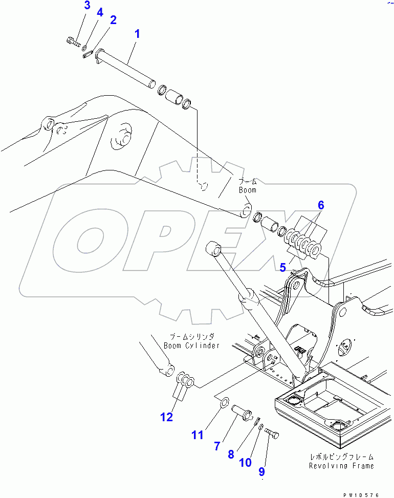  BOOM FOOT PIN (100 HOURS LUBRICATING)