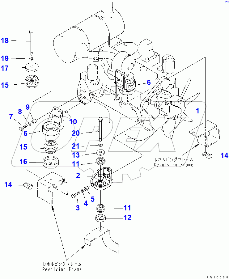  ENGINE MOUNT (BRACKET AND CUSHION)