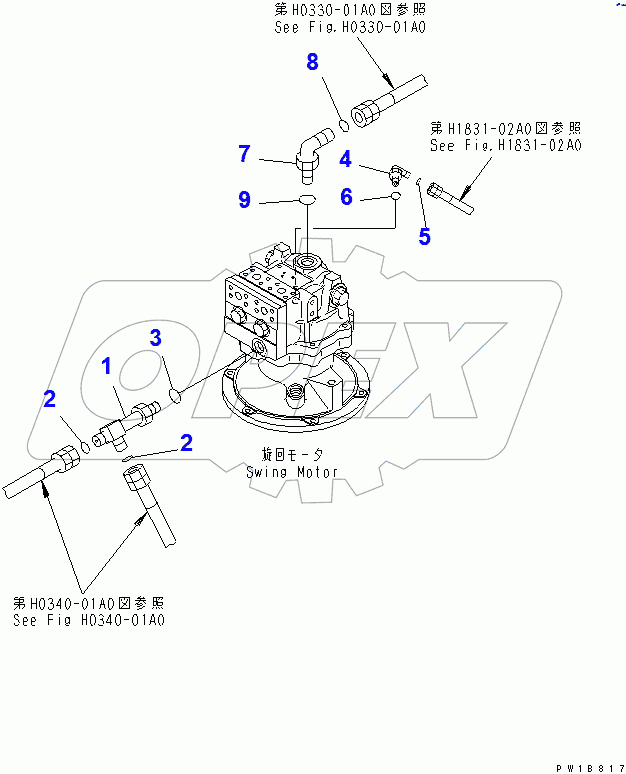  SWING MOTOR (CONNECTING PARTS)
