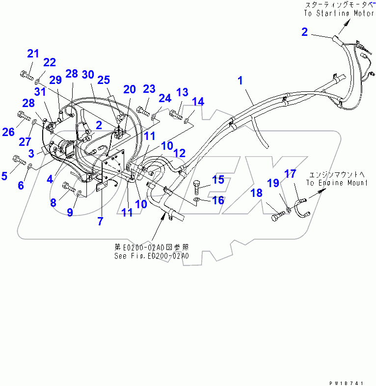  WIRING (STARTING HARNESS)(#60001-65000)