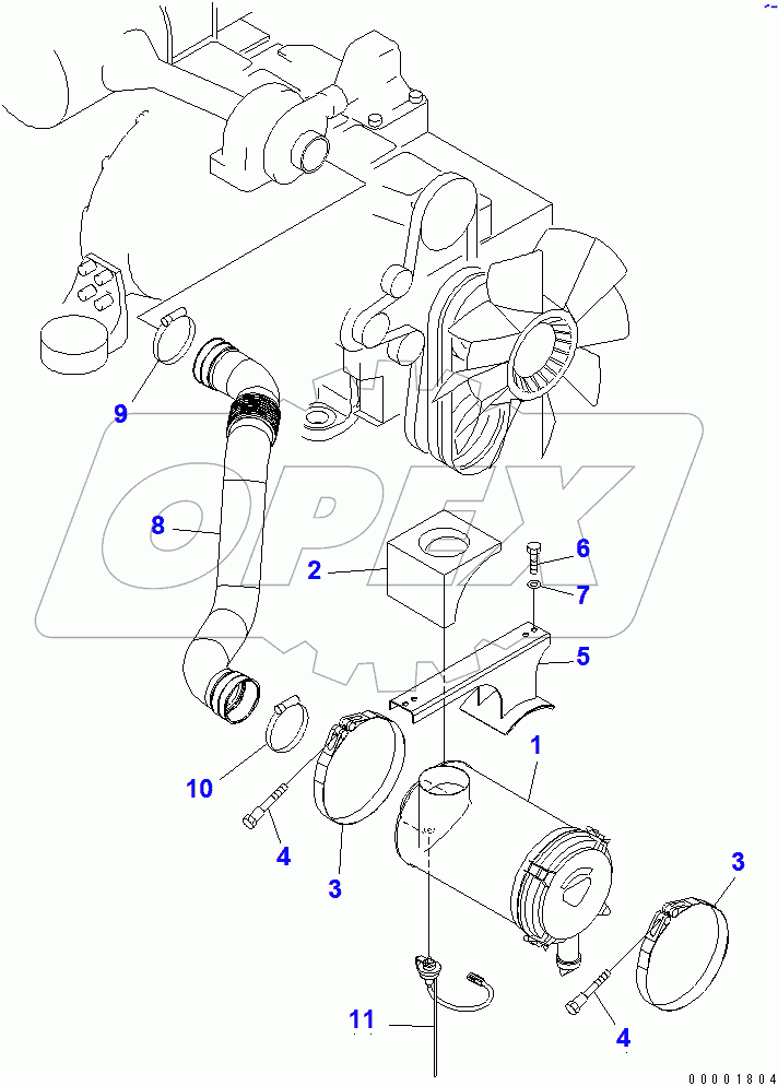  AIR CLEANER CONNECTION (WITH PRECLEANER)