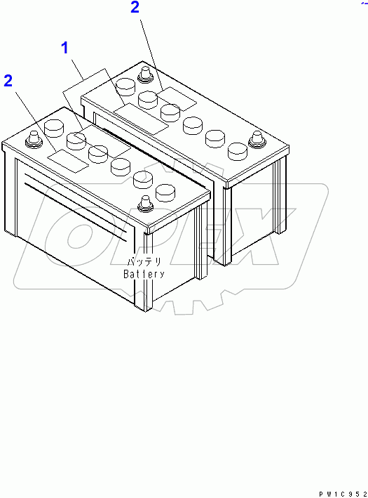  BATTERY CAUTION (SPANISH)(#60001-65000)
